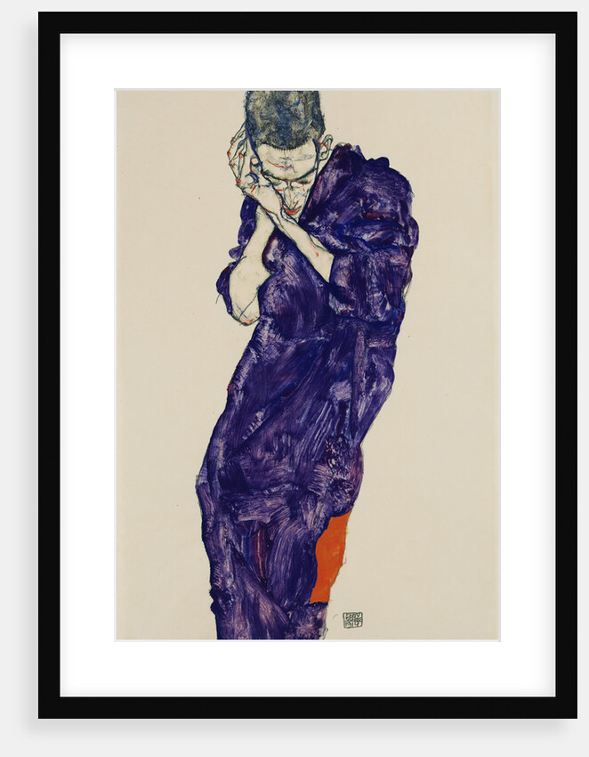 Young Man in Purple Robe with crossed hands, 1914 by Anonymous