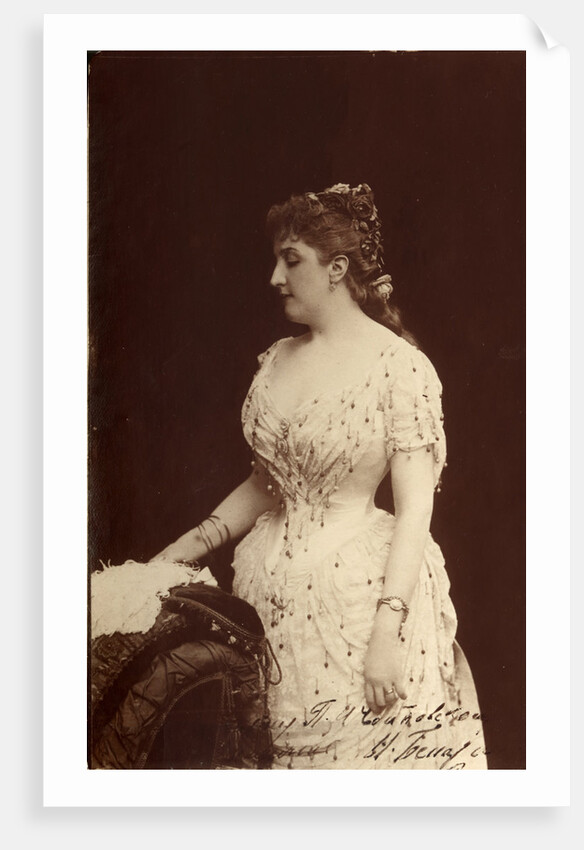 Portrait of the opera singer Maria Pavlovna Benardaki, née Leybrock, 1880s by Anonymous