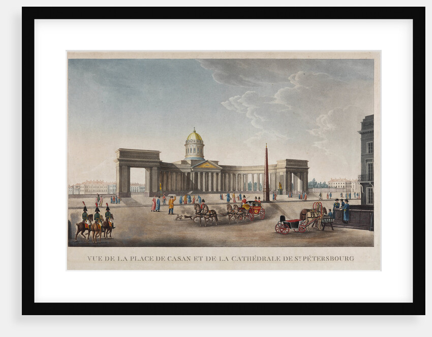 View of the Kazan Square and the Kazan Cathedral in St. Petersburg, 1813-1816 by Anonymous
