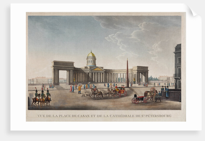 View of the Kazan Square and the Kazan Cathedral in St. Petersburg, 1813-1816 by Anonymous
