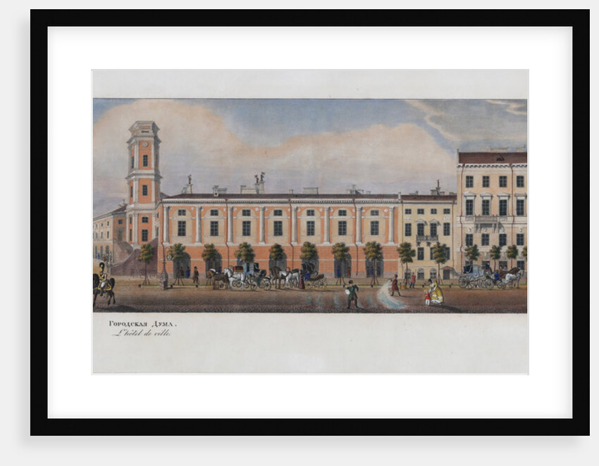 Nevsky Prospekt and City Duma in Saint Petersburg, 1830s by Anonymous