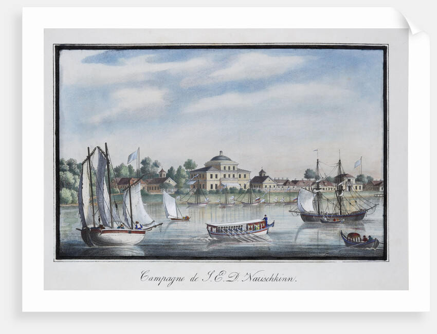 The Dacha of Dmitry Lvovich Naryshkin at the Kamenny Island in Saint Petersburg, 1824 by Anonymous