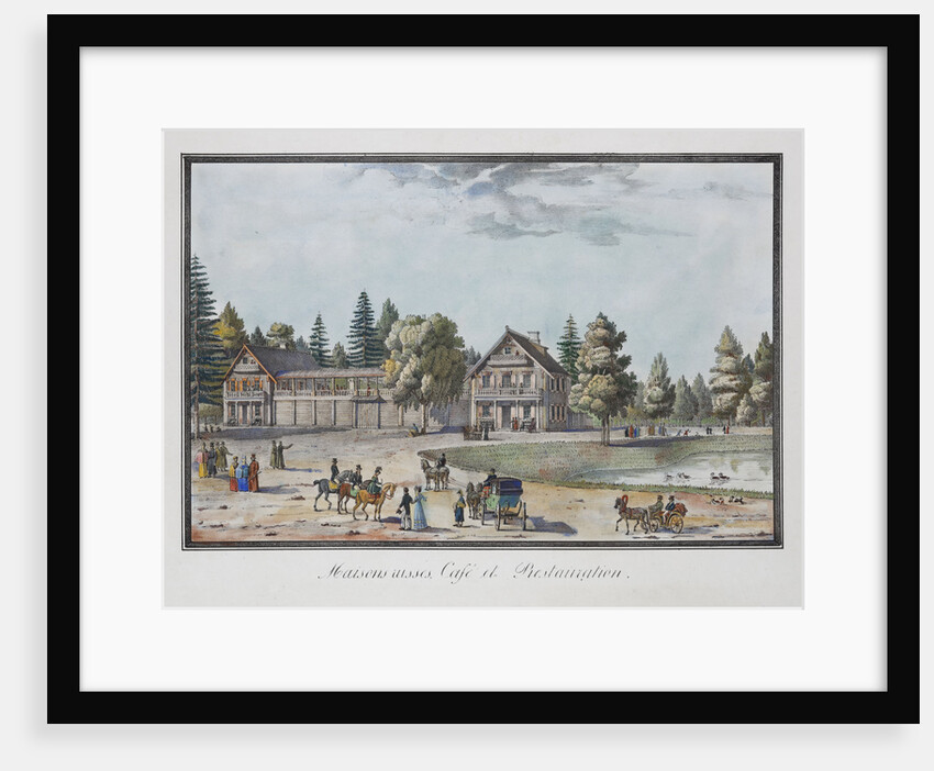 Maisons russes. Café and Restaurant in Catharinhof, 1824 by Anonymous