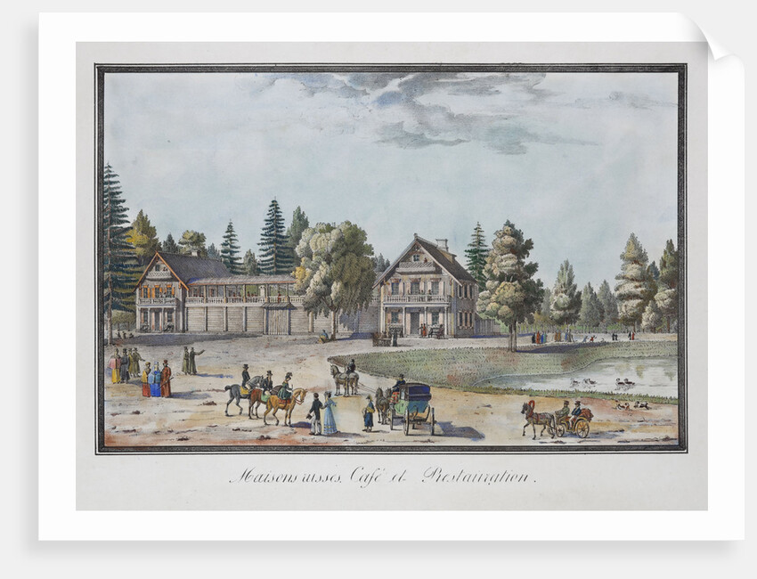 Maisons russes. Café and Restaurant in Catharinhof, 1824 by Anonymous