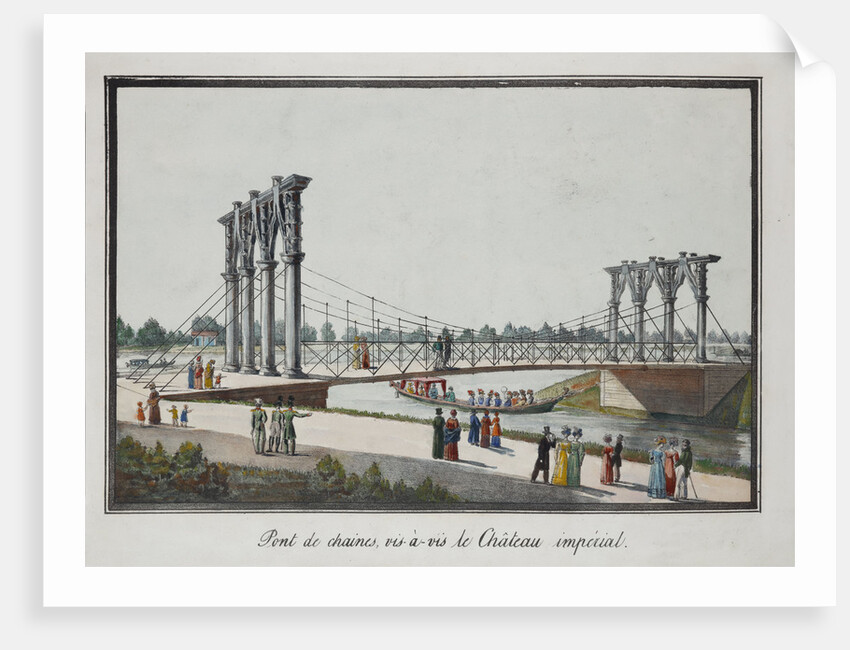 View of the Chain Bridge in Catherinehof, 1824 by Anonymous