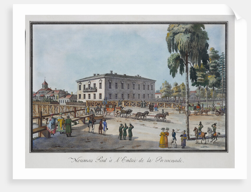 The new bridge at the entrance to Catherinehof, 1824 by Anonymous