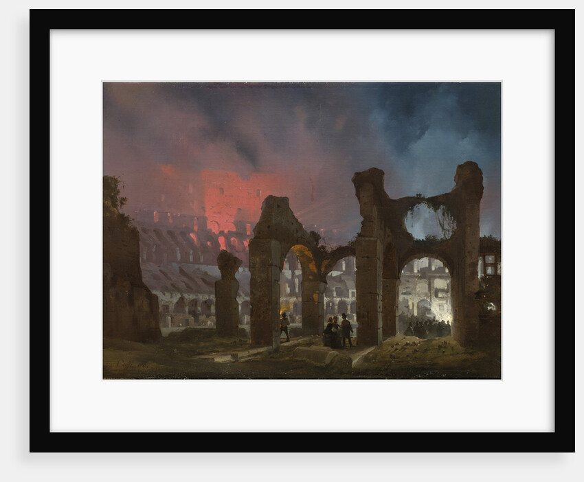 Romes Colosseum illuminated, 1864 by Anonymous