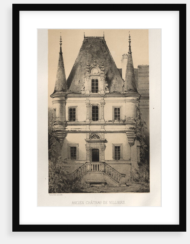 …Pl. 1, Ancien Chateau de Villiers, 1860 by Victor Petit