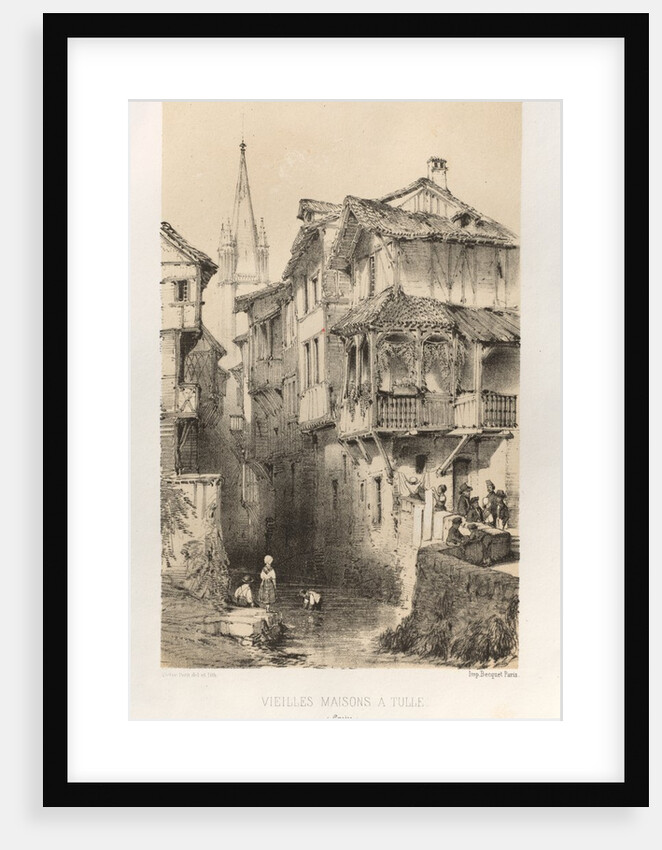 …Pl. 10, Vielles Maisons A Tulle, 1860 by Victor Petit