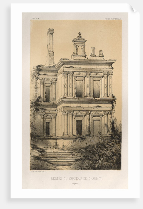 …Pl. 19, Restes Du Chateau De Chaumot, 1860 by Victor Petit