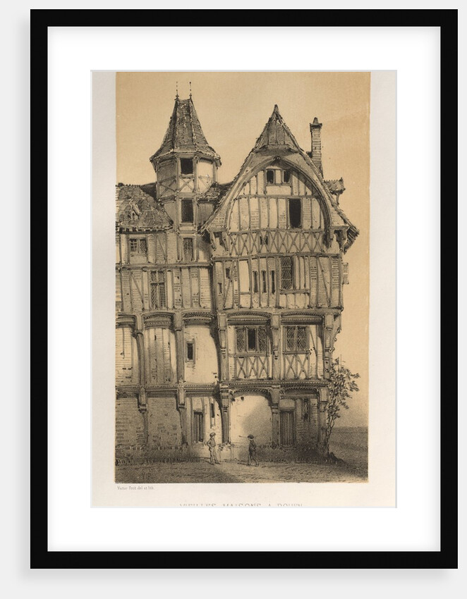 …Pl. 21, Vielles Maisons A Rouen, published 1860 by Victor Petit