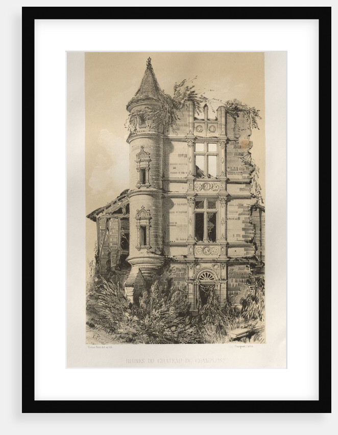 …Pl. 24, Ruines Du Chateau De Champlost, published 1860 by Victor Petit