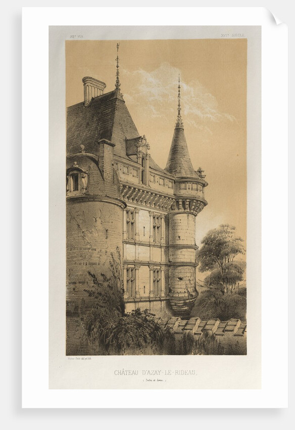 …Pl. 32, Château DAzay-Le-Rideau, 1860 by Victor Petit