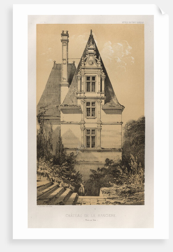 …Pl. 37, Château De La Ranciere, 1860 by Victor Petit