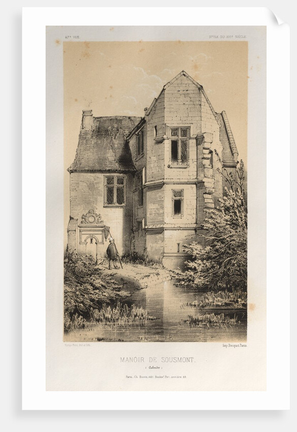 …Pl. 47, Manoir De Sousmont, 1860 by Victor Petit