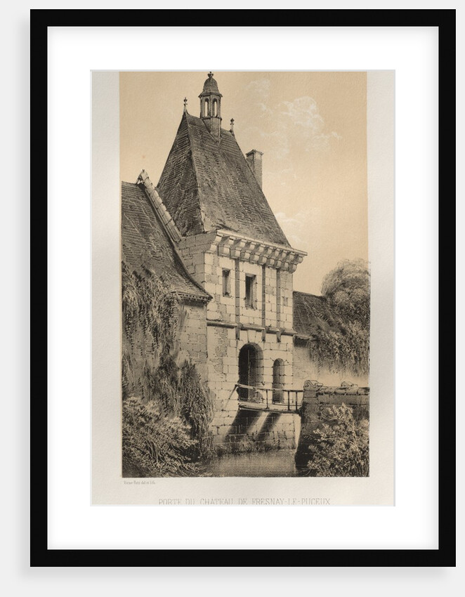 …Pl. 48, Porte Du Château de Fresnay-Le-Puceux, 1860 by Victor Petit