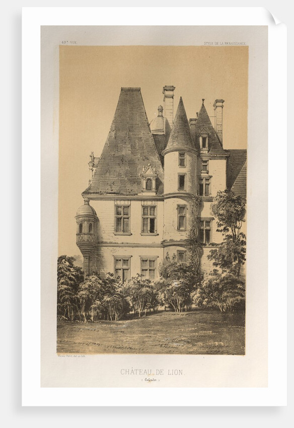 …Pl. 49, Château De Lion, 1860 by Victor Petit
