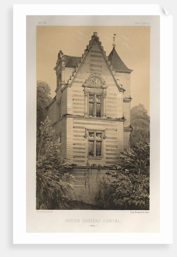 …Pl. 55, Ancien Château DÉrival, 1860 by Victor Petit
