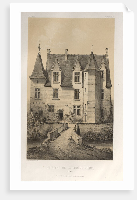 …Pl. 57, Château De La Poissonnière, 1860 by Victor Petit