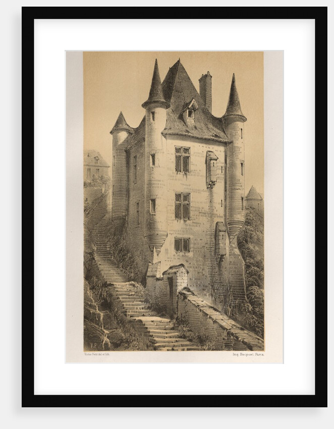 …Pl. 60, Maison Fortifiée À Uzerches, 1860 by Victor Petit