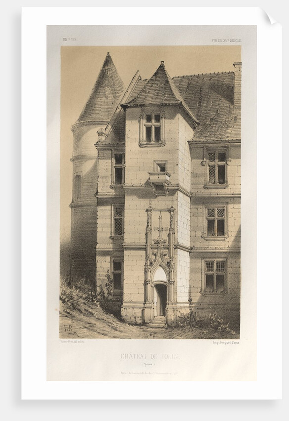 …Pl. 62, Château De Folin, 1860 by Victor Petit