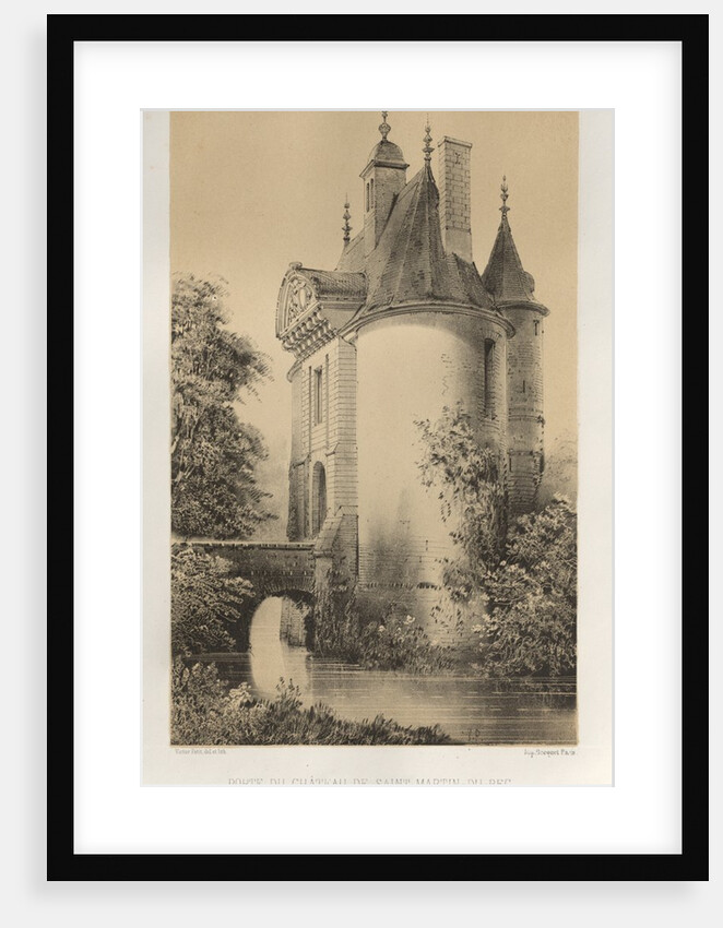 …Pl. 83, Porte du Château de Saint-Martin-Du-Bec, 1860 by Victor Petit