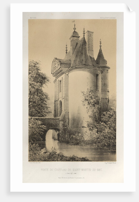 …Pl. 83, Porte du Château de Saint-Martin-Du-Bec, 1860 by Victor Petit
