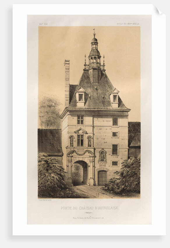 …Pl. 85, Porte du Château dOutrelaise, 1860 by Victor Petit