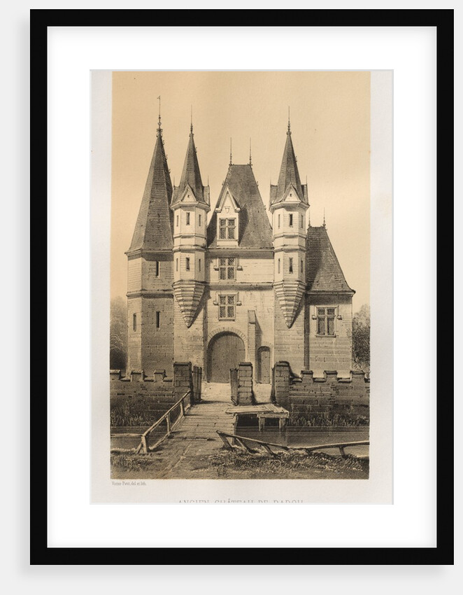 …Pl. 88, Ancien Château de Barou, 1860 by Victor Petit