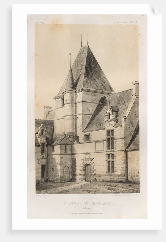 …Pl. 93, Château de Cramesnil, 1860 by Victor Petit