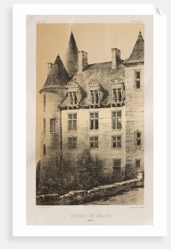 …Pl.100, Château de Saligny, 1860 by Victor Petit
