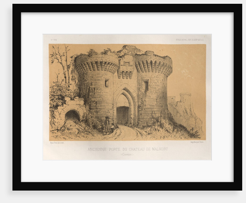 …Pl.6, Ancienne Porte Du Chateau De Malmort, 1860 by Victor Petit
