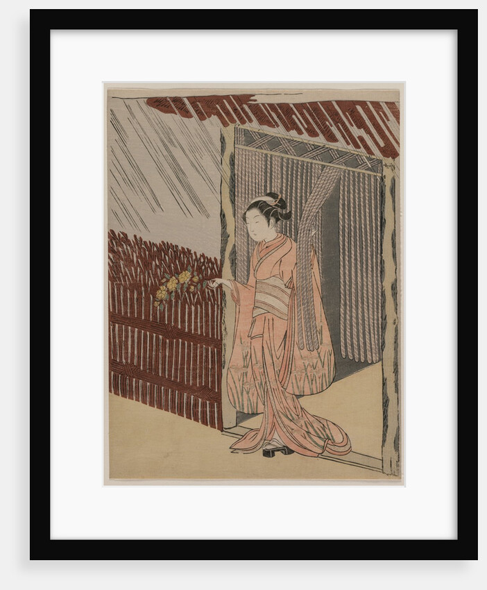 A Girl Dressing in Pink, 1766 by Suzuki Harunobu