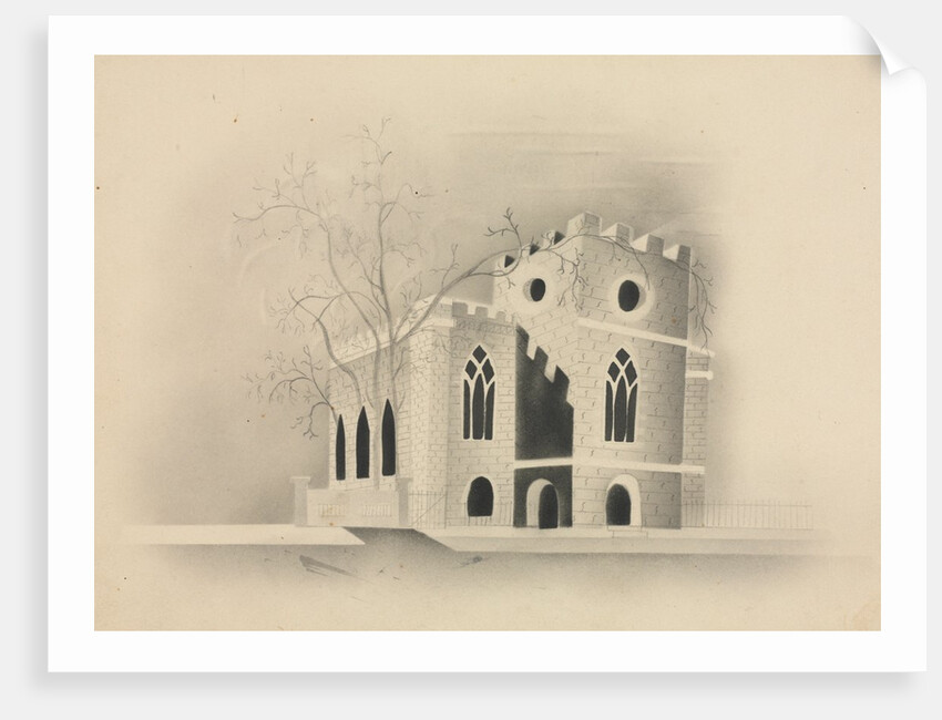 A Gothic Church by Moonlight, 1840 by Mary Altha Nims