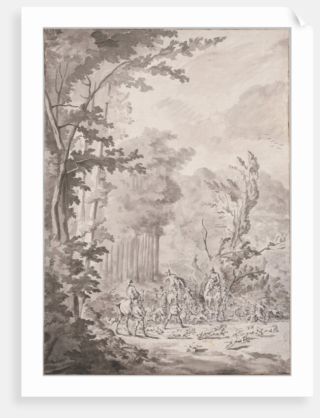 A Hunting Party at Marly, late 17th or early 18th century by Jean Baptiste Martin