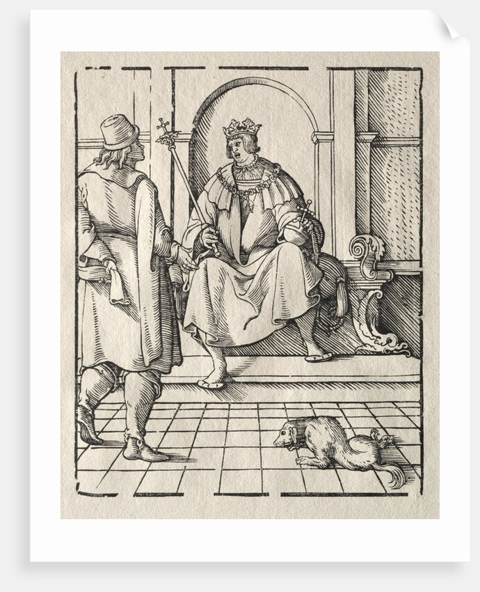 A king Enthroned by Peter Flötner