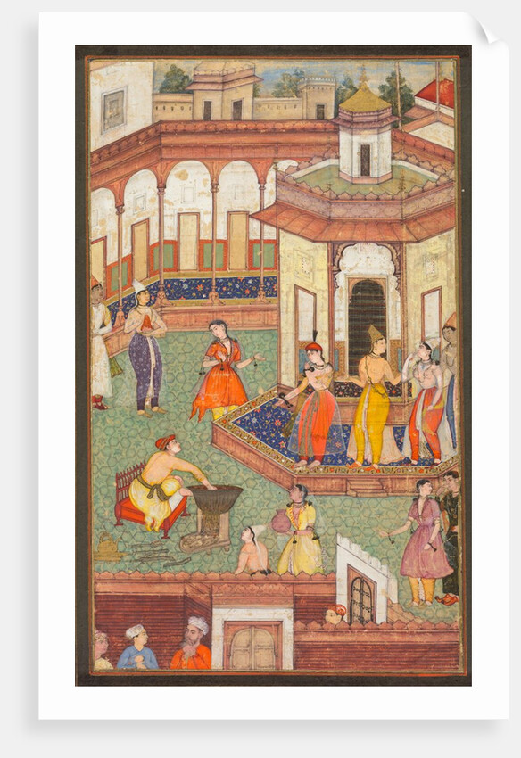 A Man Dips His Hand into a Cauldron as Ladies of the Harem Stand in Amazement…, c. 1600 by Unknown