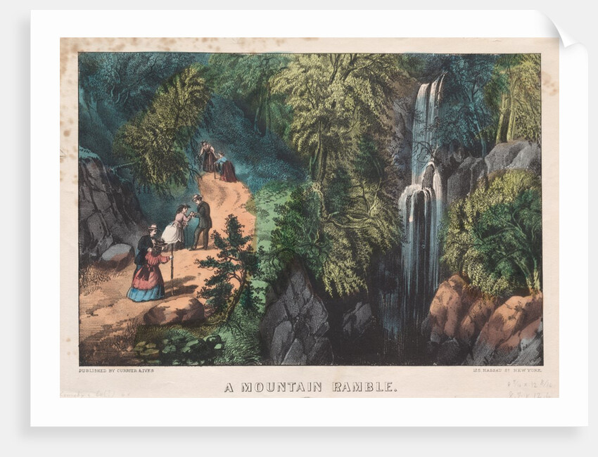 A Mountain Ramble, c. 1872-74 by James Merritt Ives; Nathaniel Currier