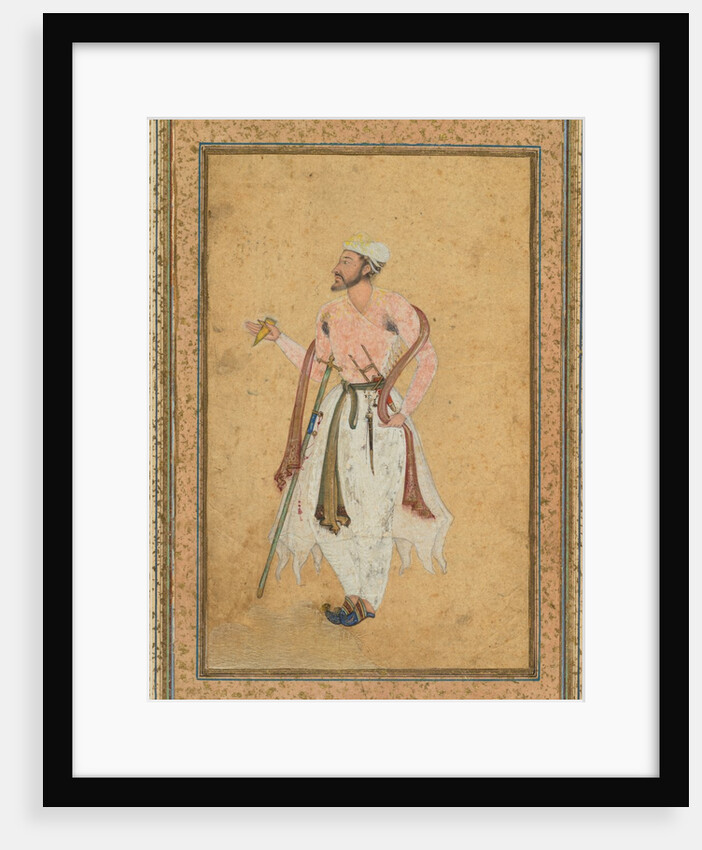 A Mughal courtier, c. 1575; border added probably 1700s by Unknown