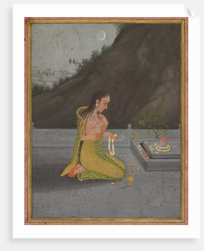 A Night Scene of Shiva Puja, c. 1760-70 by Muhammad Rizavi Hindi (attributed to)