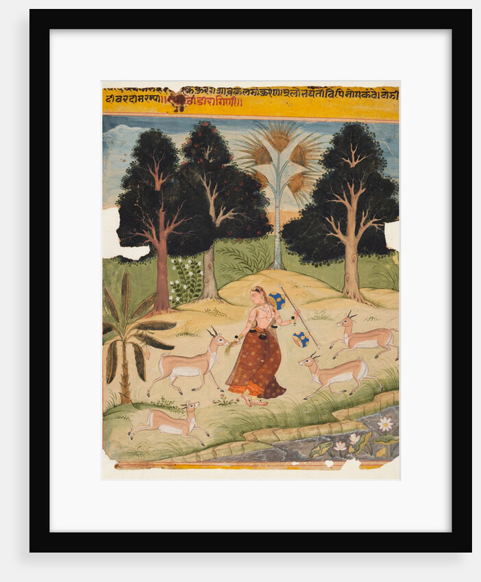 A page from a Ragamala Manuscript: Todi Ragini, c. 1625 by Unknown
