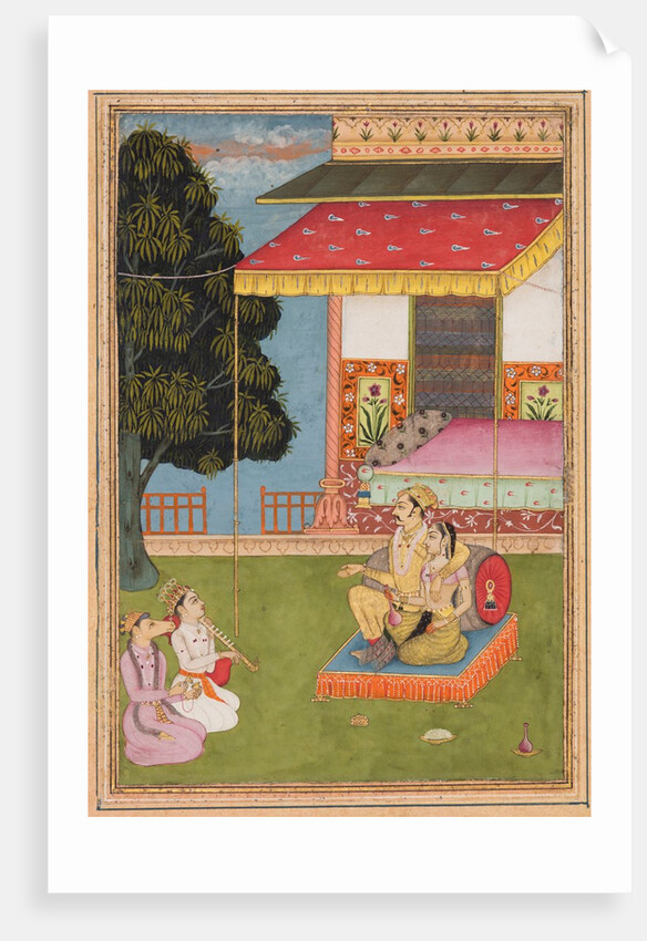 A page from a Ragamala series: Sri Raga, 1695 by Nasiruddin
