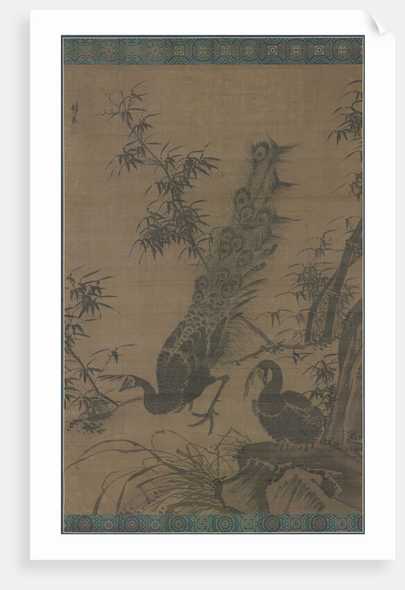 A Pair of Peafowl, late 1400s-early 1500s by Lin Liang