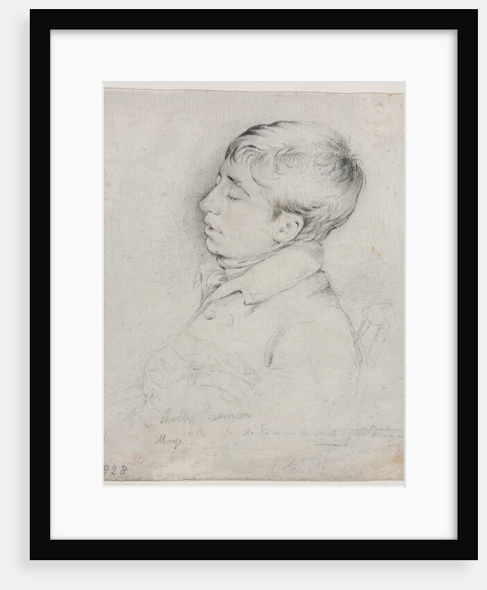 A Portrait of Welby Sherman Asleep in a Chair, 1828 by George Richmond