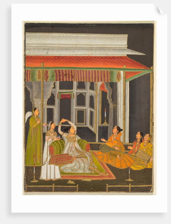 A Princess on a Terrace with Attendants at Night, c. 1760 by Unknown
