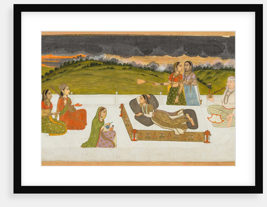 A princess reclining on a terrace with attendants, c. 1730-1740 by Unknown