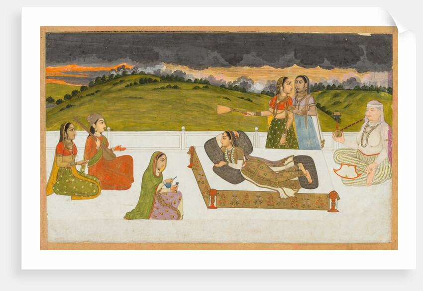 A princess reclining on a terrace with attendants, c. 1730-1740 by Unknown