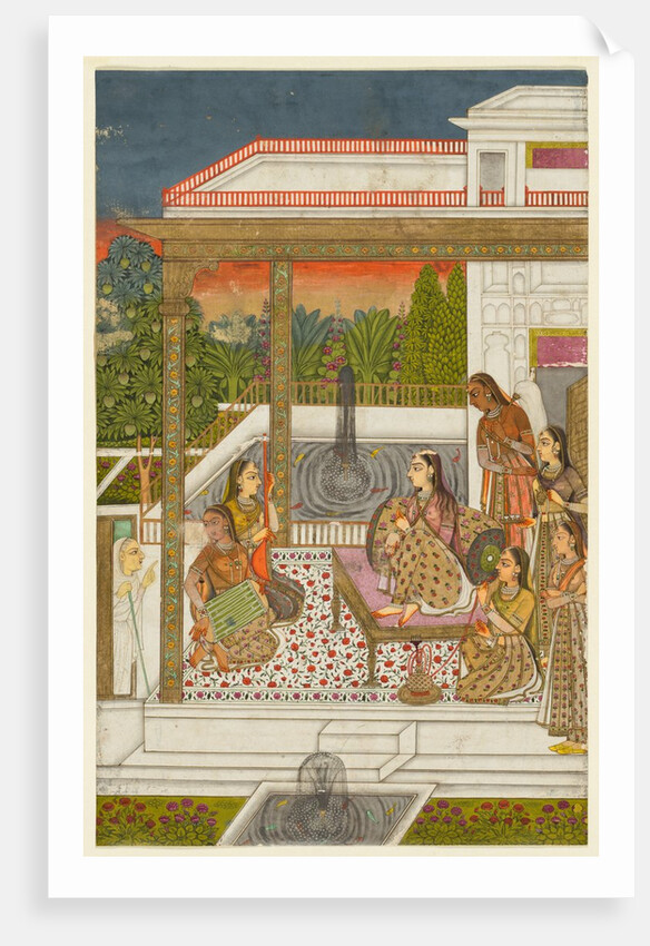 A princess with attendants on a terrace, c. 1720-1730 by Unknown