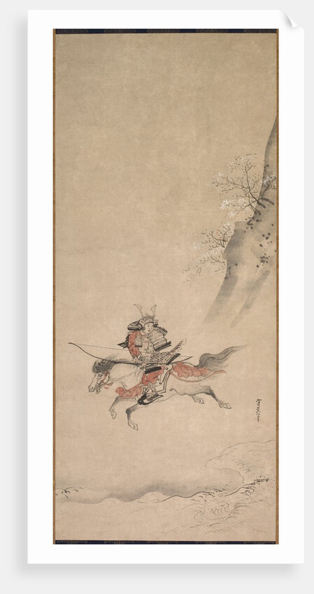 A Samurai on Horseback, 17th century by Kusumi Morikage