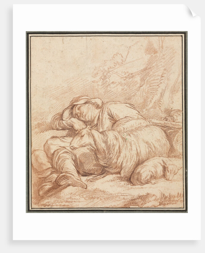 A Sleeping Shepherd, 1700s-1800s by Pierre Alexandre Wille